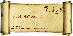 Tatai Ábel névjegykártya